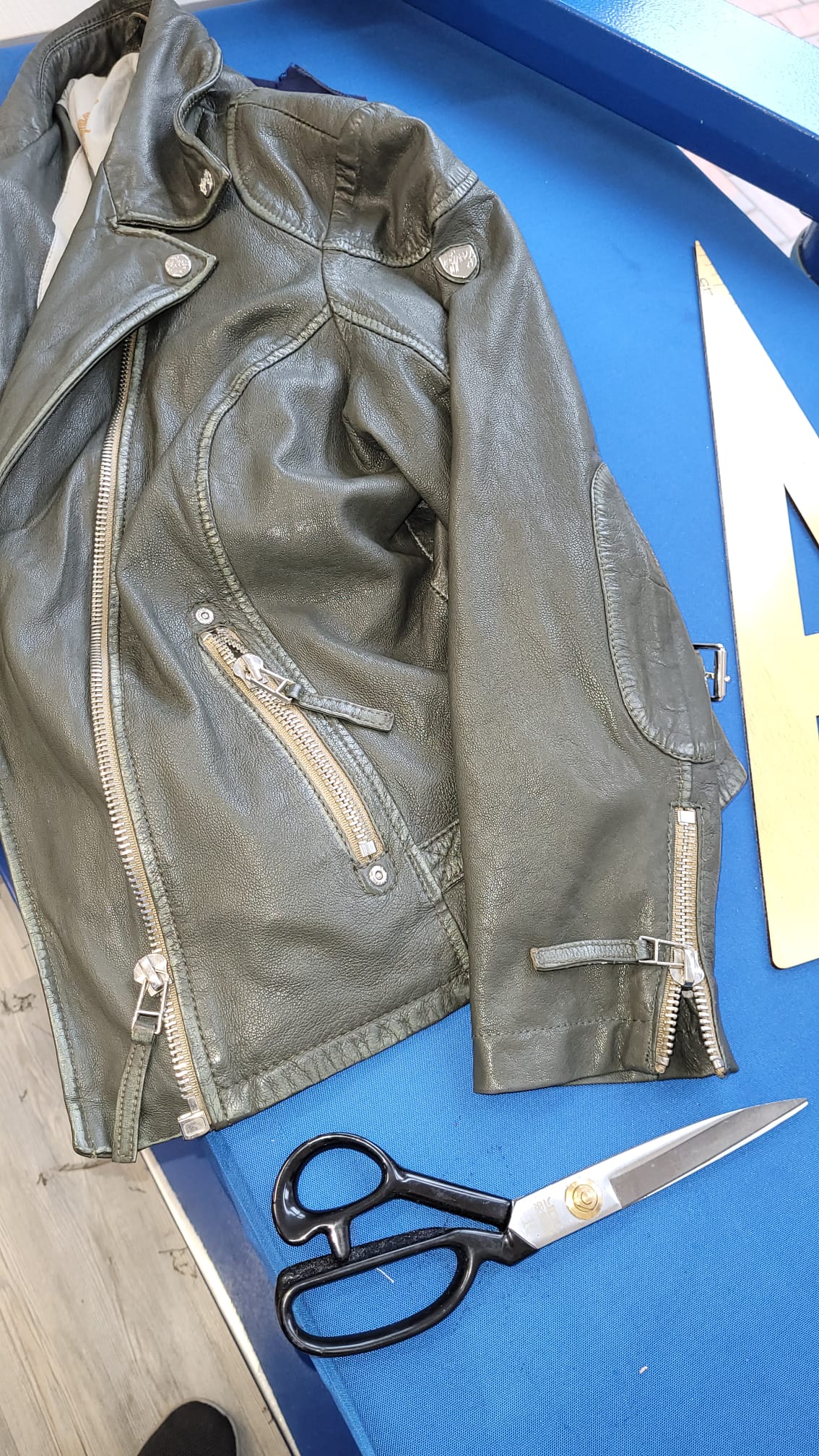 Lederjacke Änderung - Nachher